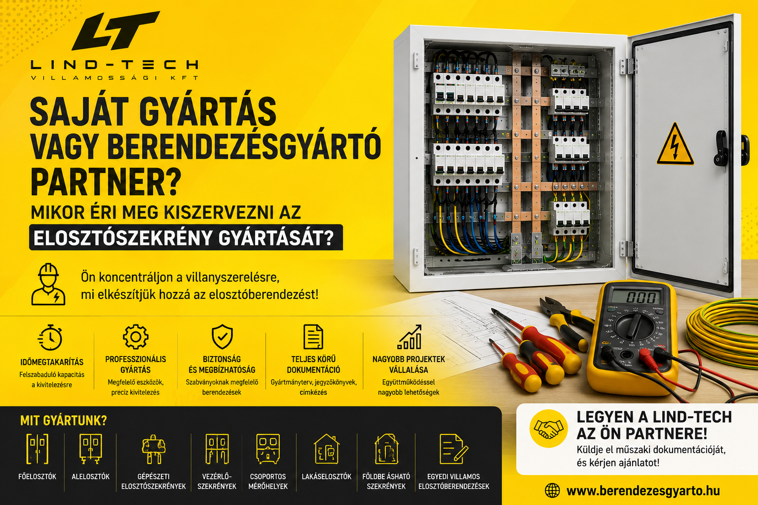 Saját gyártás vagy berendezésgyártó partner? – Mikor érdemes kiszervezni az elosztószekrény gyártásá