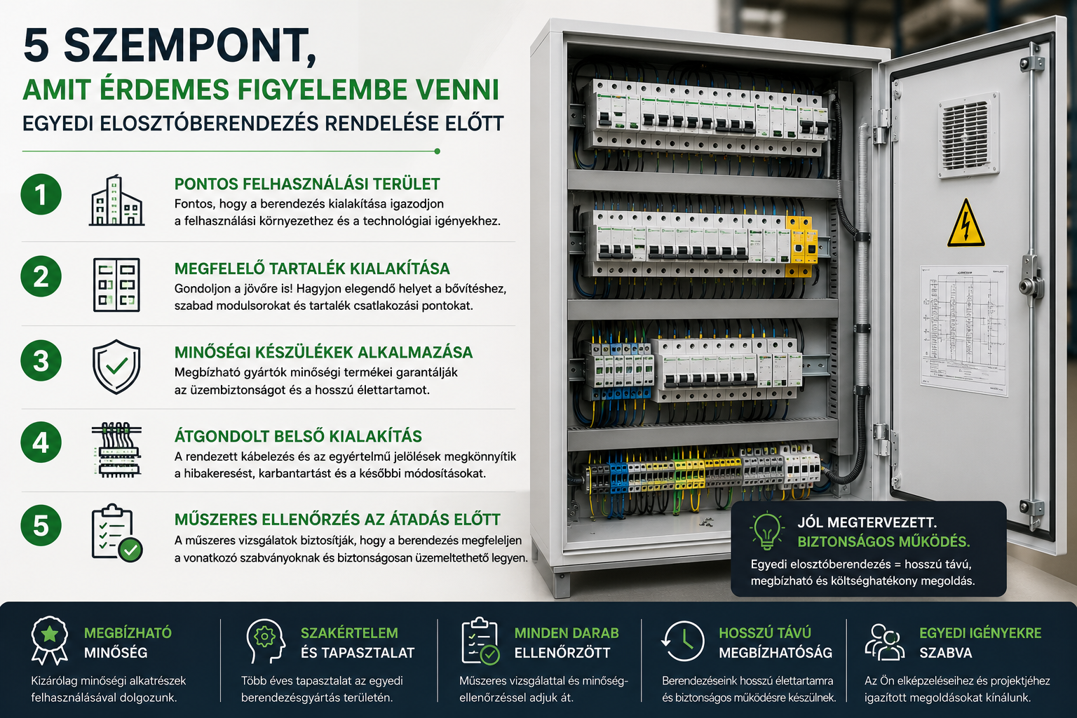 5 szempont, amit érdemes figyelembe venni egyedi elosztóberendezés rendelése előtt