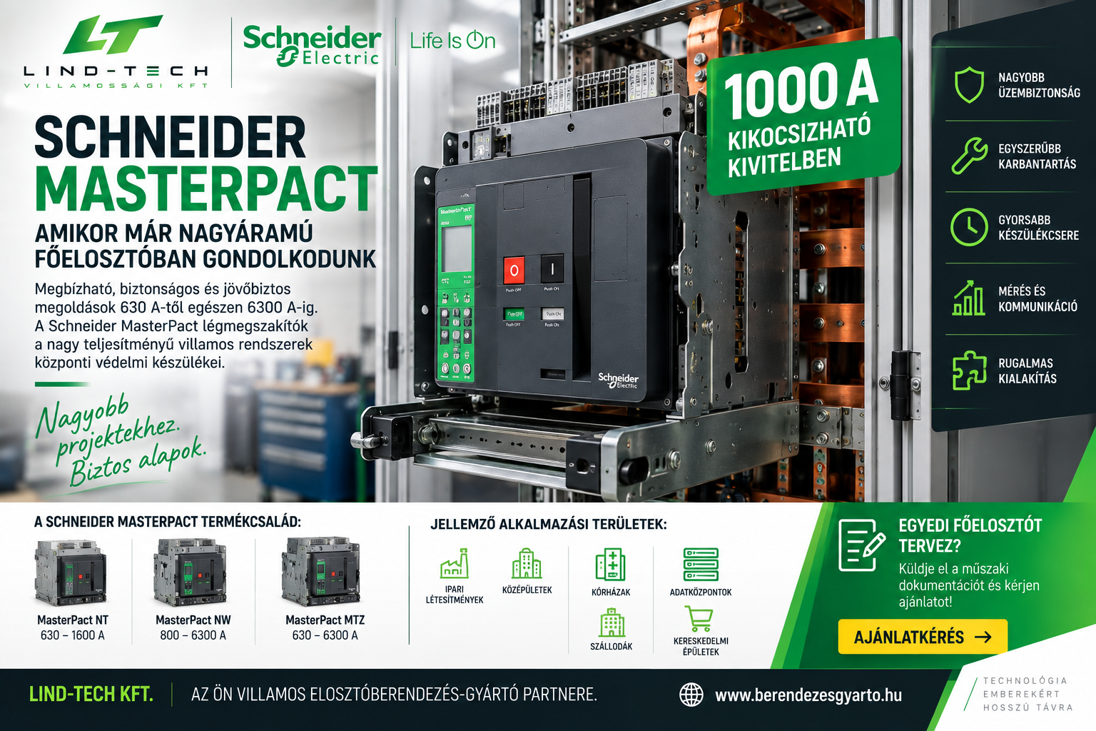 Schneider MasterPact – amikor már nagyáramú főelosztóban gondolkodunk